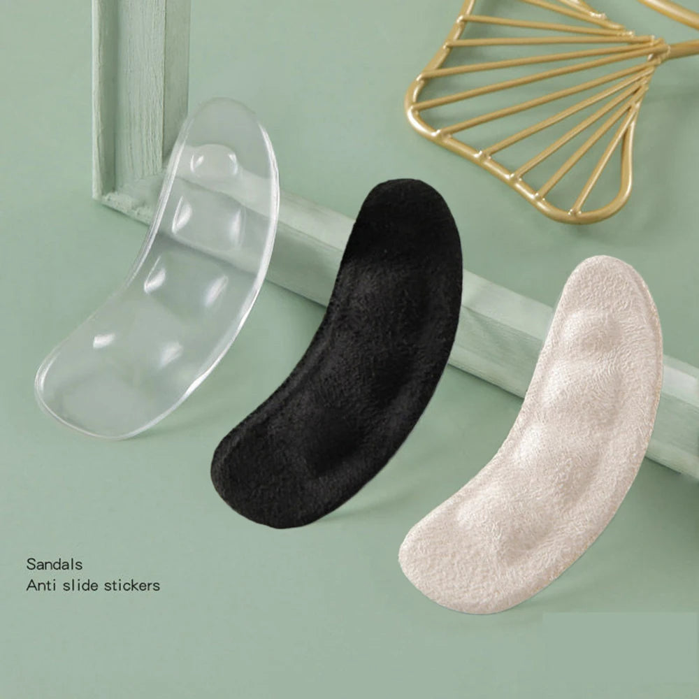 Soft Silicone Pads for Women's Shoes Anti-Slip Forefoot Insert Pad Heel Liner Gel Insoles for Heels Sandals Non-slip Foot