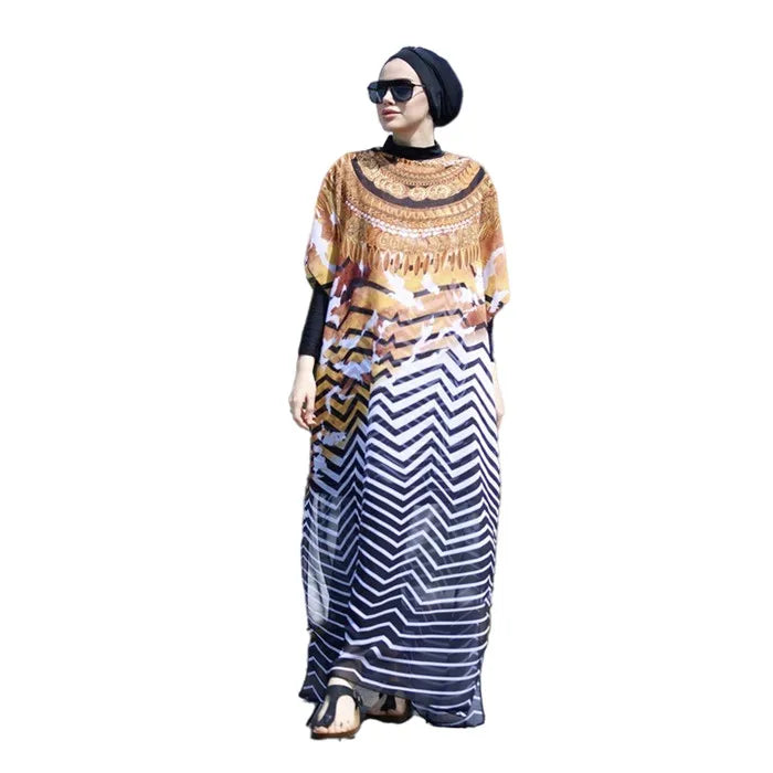 Burkini Cover Ups For Women Muslim Swimwear Modest Plus Size Swimsuit Swimming Suit  Islamic Fashion Long Sleeve Bathing Abaya