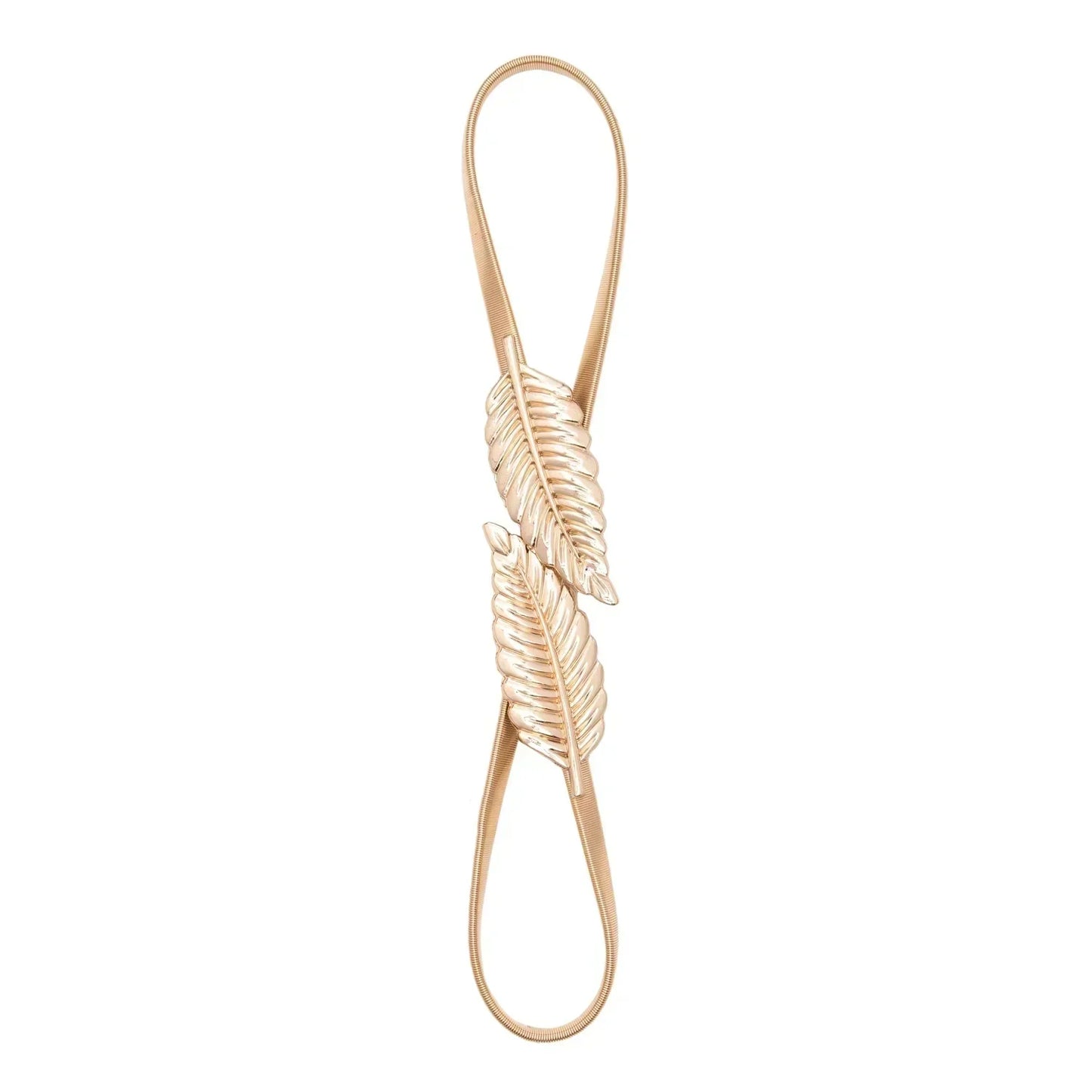 New Elastic Gold SIilver Chain Belt Women Metal Waistband Leaf Rose Stick Stretch Belt Dress Skirt Shirt Coat Clothes accessories