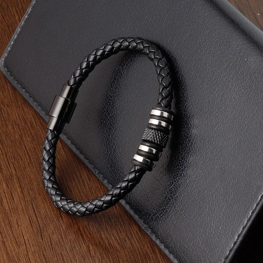 Non Tarnish Genuine Leather Jewelry New Bracelets Luxury Designer Trend Charms Men's Accessories Wholesale