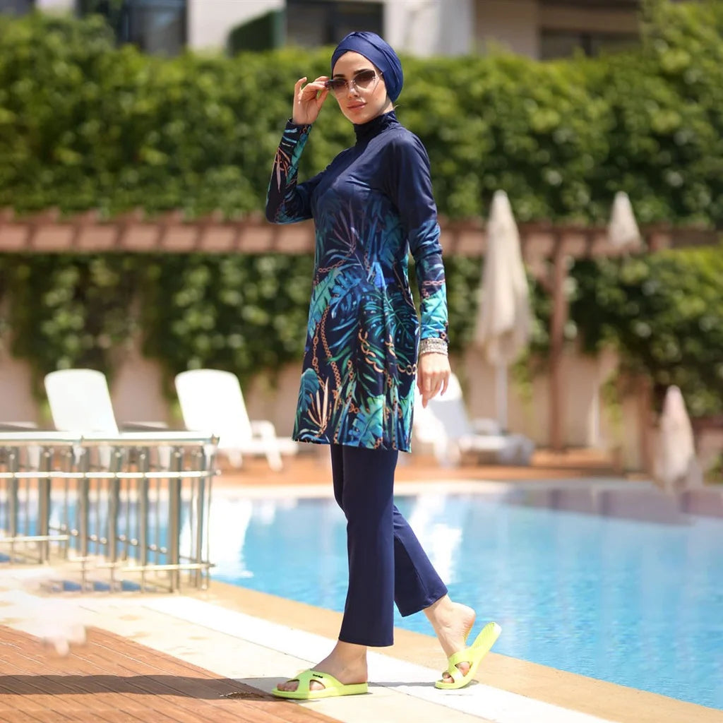 Burkini Cover Ups For Women Muslim Swimwear Modest Plus Size Swimsuit Swimming Suit  Islamic Fashion Long Sleeve Bathing Abaya