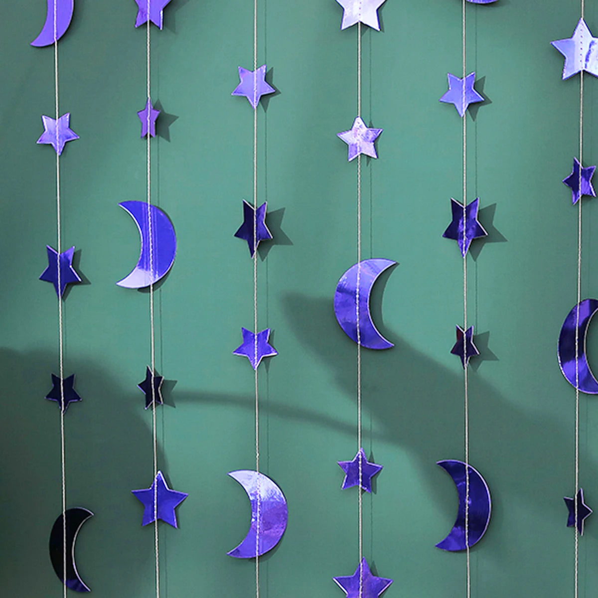 4-meter Ramadan star moon flower pendant flag party decoration scene wall layout 1 set 1 piece.