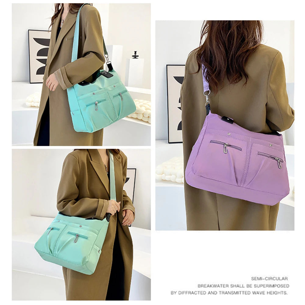 Woman Vintage Handbag Casual Crossbody Shoulder Bag Nylon Waterproof Messenger Bags For Ladies Diagonal Bag Travel Purses
