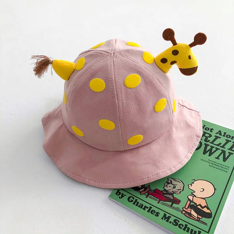 Niedlichen Cartoon Baby Eimer Hut Jungen Mädchen Im Freien Sonnenschirm Fischer Kappe Baumwolle Atmungsaktiv Kinder Becken Kappe Kinder Sonnenblenden 아기모자