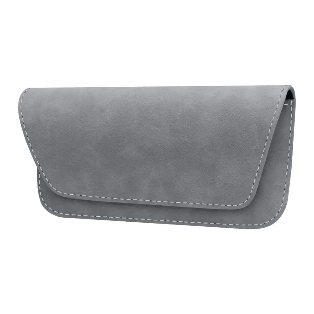 Car Sunglasses Box Magnetic Glasses Storage Holder Car Sun Visor Organizer Leather Sunshade Storage Bag Car Accessories