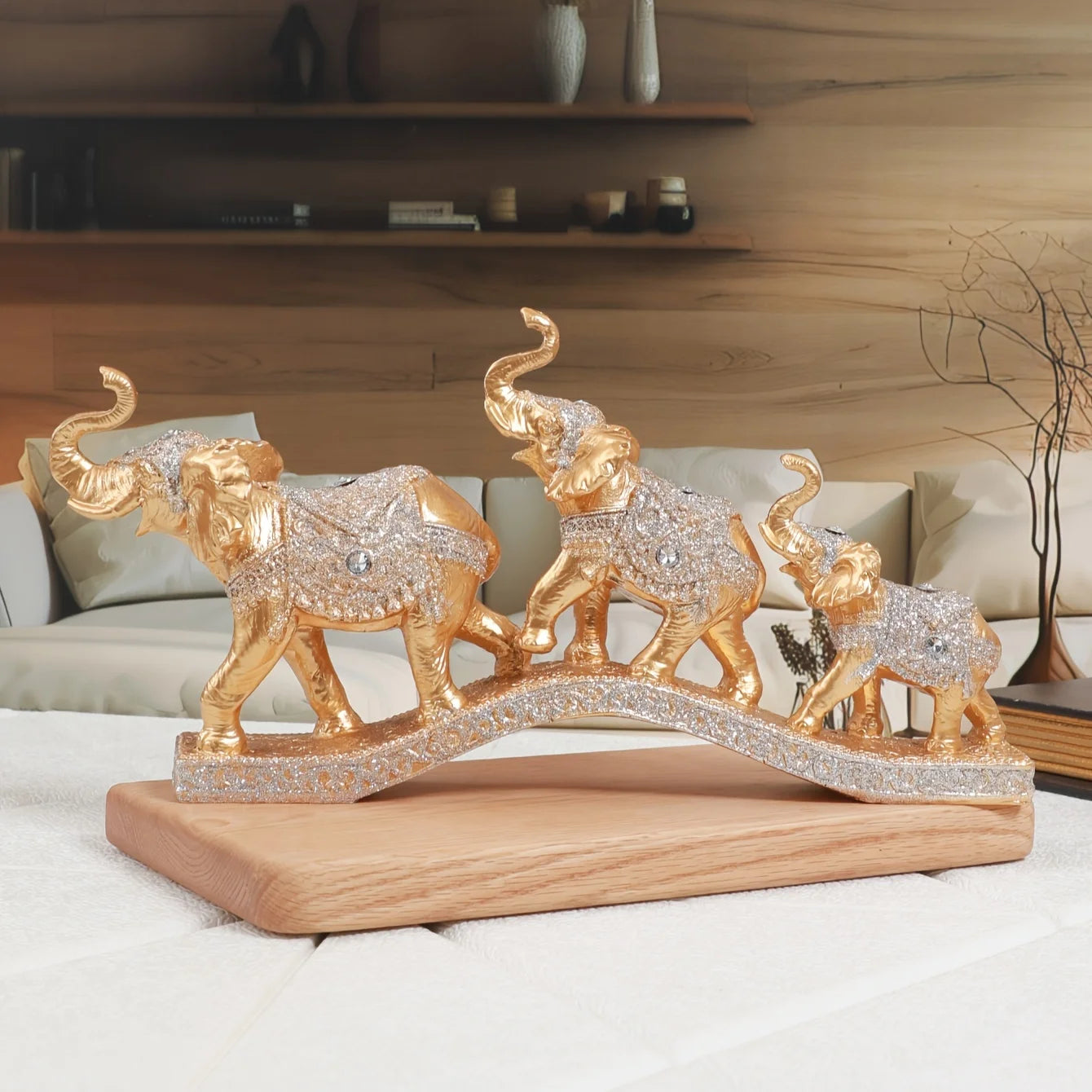 European-style home decoration elephant living room wine cabinet TV cabinet entrance hall creative craftsmanship decorative item
