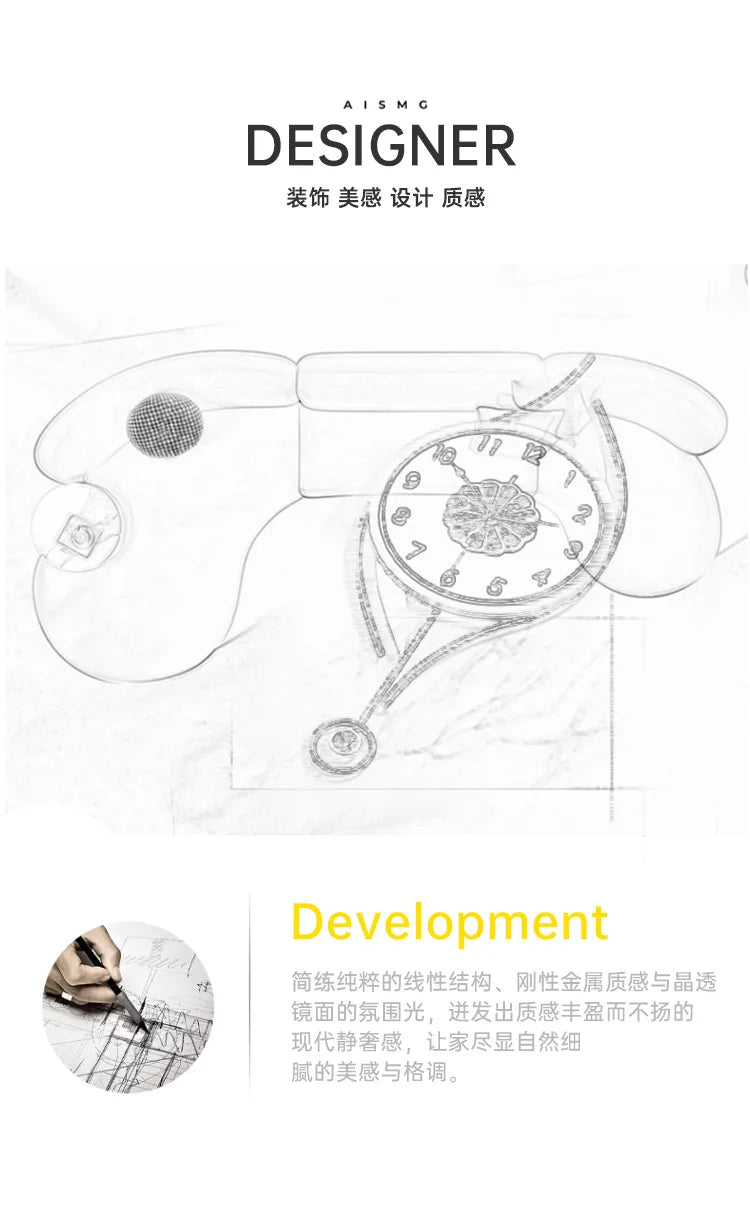 Art Mural Wall Clocks Led Modern Interior Luxury Restaurant Minimalist Wall Watch Large Nordic Fashion Horloge Room Decorations