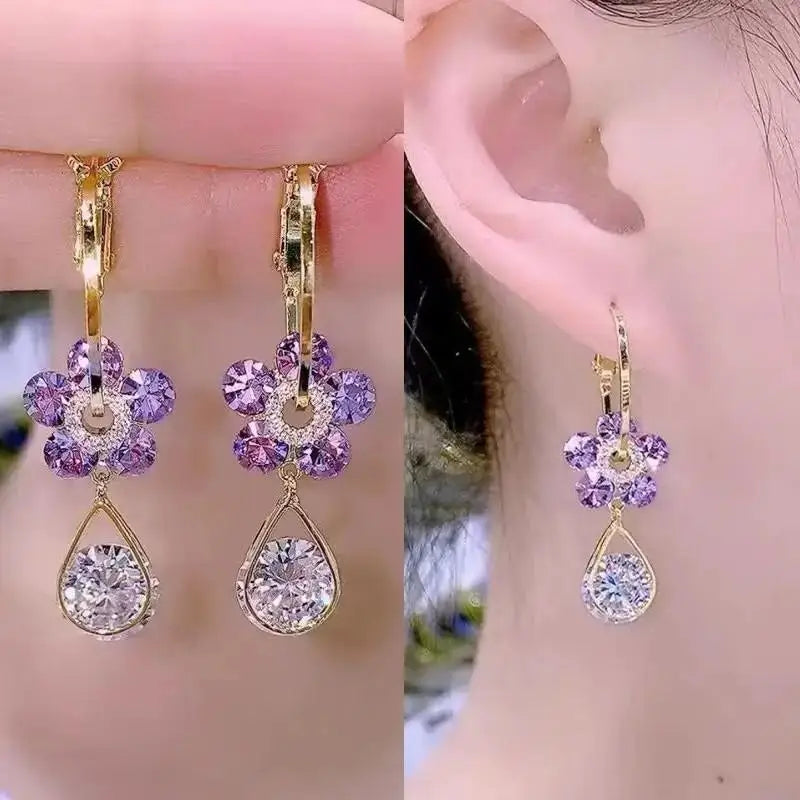 925 Silver Needle Korean Fashion Pearl Tassel Earrings For Women Jewelry Trending New Luxury Women's Zircon Pearl Earrings
