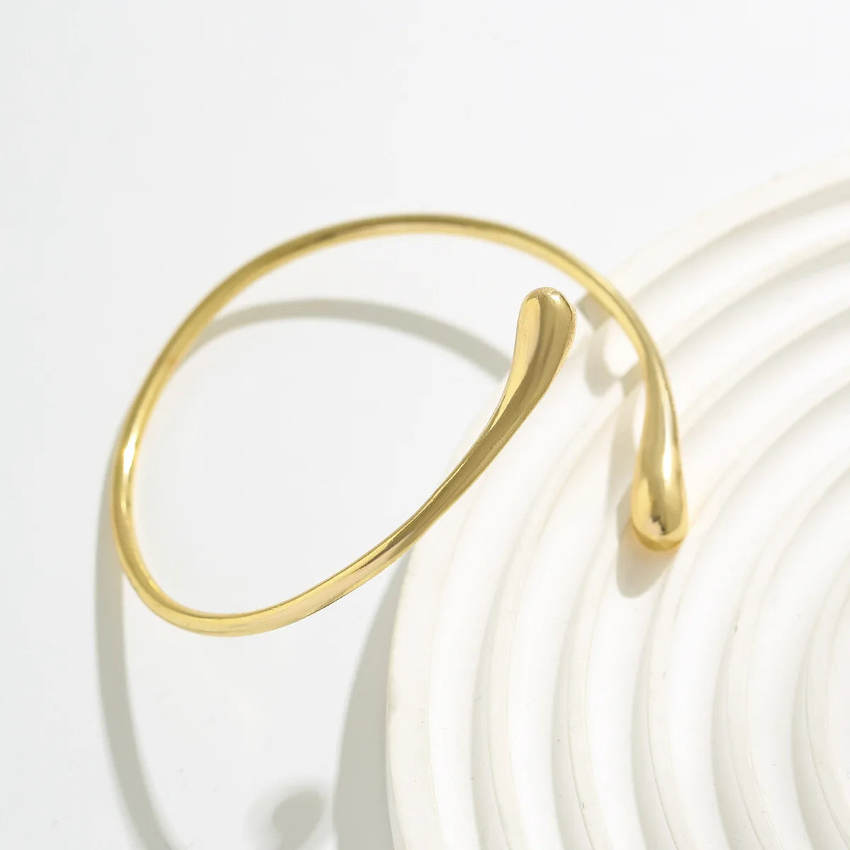 FTCY Vintage Simple Upper Arm Bracelet for Women Trendy Geometric Water Drop Shape Bangles Adjustable Women's Jewelry accessories