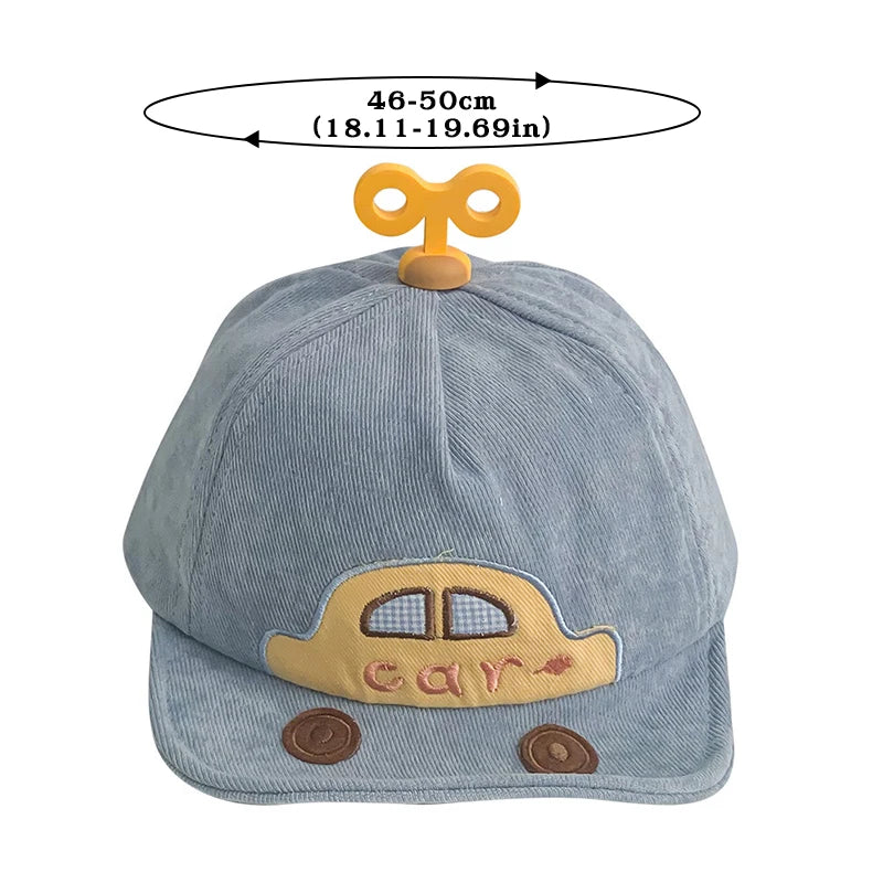 Spring Autumn Thick Cotton Children Duck Tongue Hat Cute Cartoon Car Baby Peaked Caps Boys Girls Fashion Baseball Hat Kids Visor