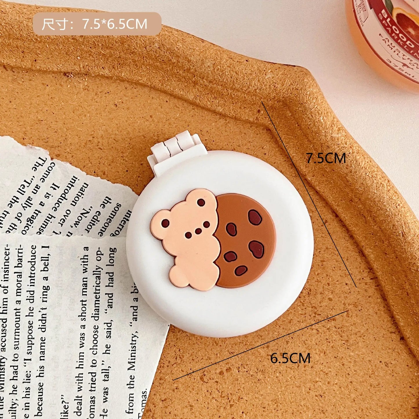 Mini Cute Foldable Head Massager Cartoon Air Bag Hair Comb Air Cushion Comb with Makeup Mirror Portable Hair Styling Comb Tools