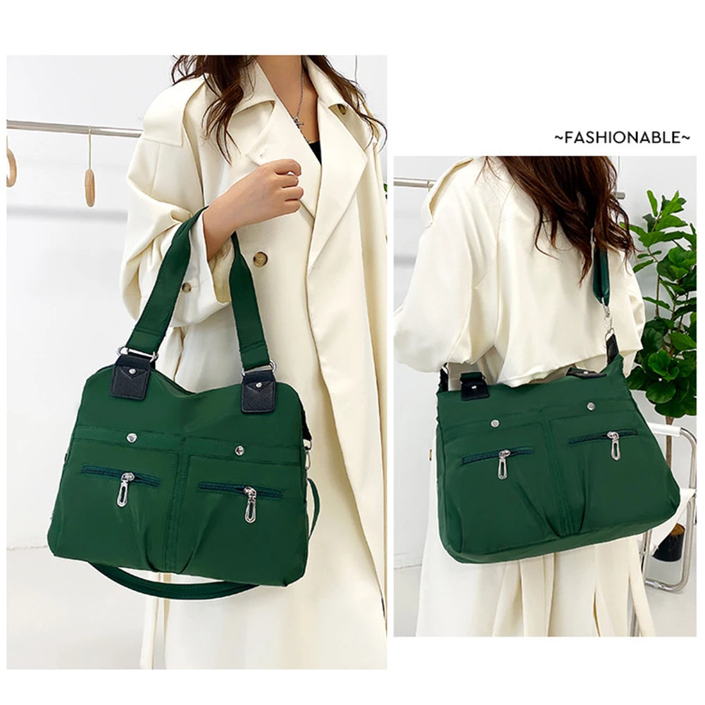 Woman Vintage Handbag Casual Crossbody Shoulder Bag Nylon Waterproof Messenger Bags For Ladies Diagonal Bag Travel Purses
