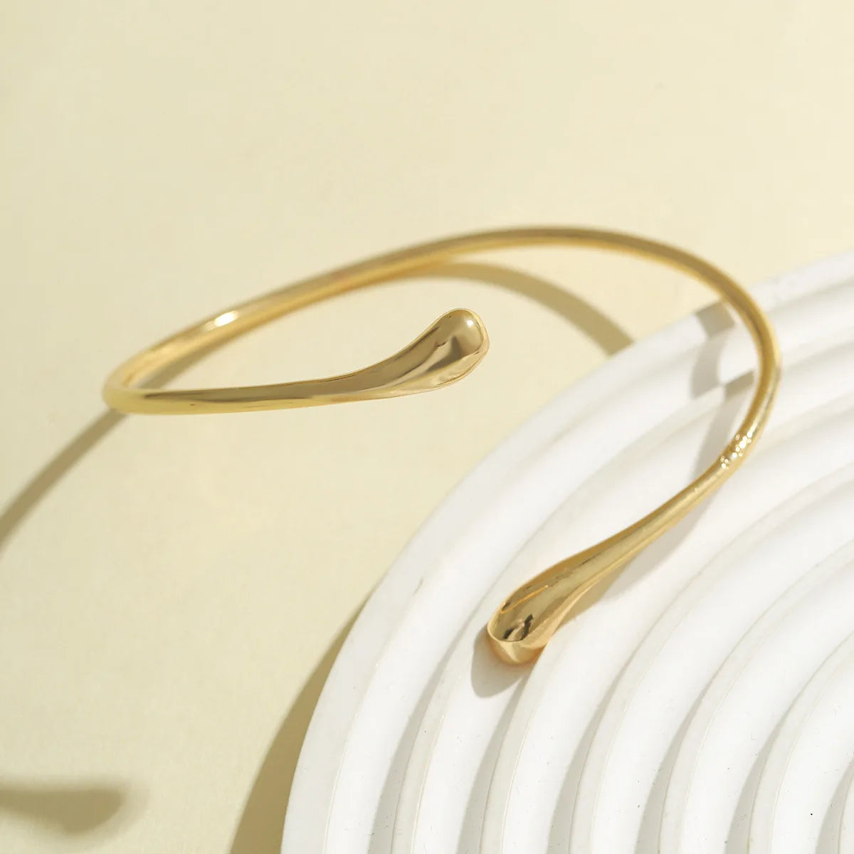 FTCY Vintage Simple Upper Arm Bracelet for Women Trendy Geometric Water Drop Shape Bangles Adjustable Women's Jewelry accessories