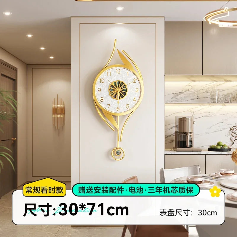 Art Mural Wall Clocks Led Modern Interior Luxury Restaurant Minimalist Wall Watch Large Nordic Fashion Horloge Room Decorations