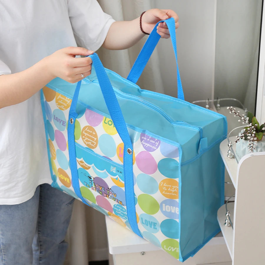 Oversized Duffle Moving House Storage Bag Woven Big Travel Quilt Clothes Waterproof Film Large Capacity Shipping Bag