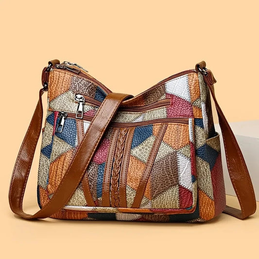 Women's Elegant Vintage Crossbody Bag Trendy Hand Bag Fashion Multi-pockets Shoulder Bag All-match Retro Crossbody Bag for Daily use