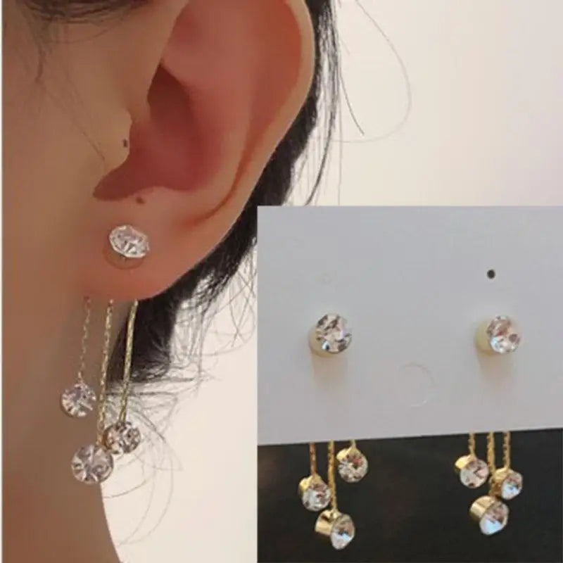 925 Silver Needle Korean Fashion Pearl Tassel Earrings For Women Jewelry Trending New Luxury Women's Zircon Pearl Earrings