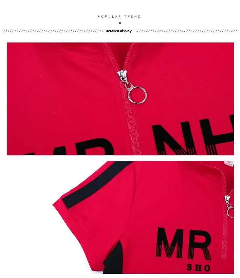Fashionable Women's Sport Suit Summer New Style Slimming Casual 2-piece Set Age-reducing Running Clothes