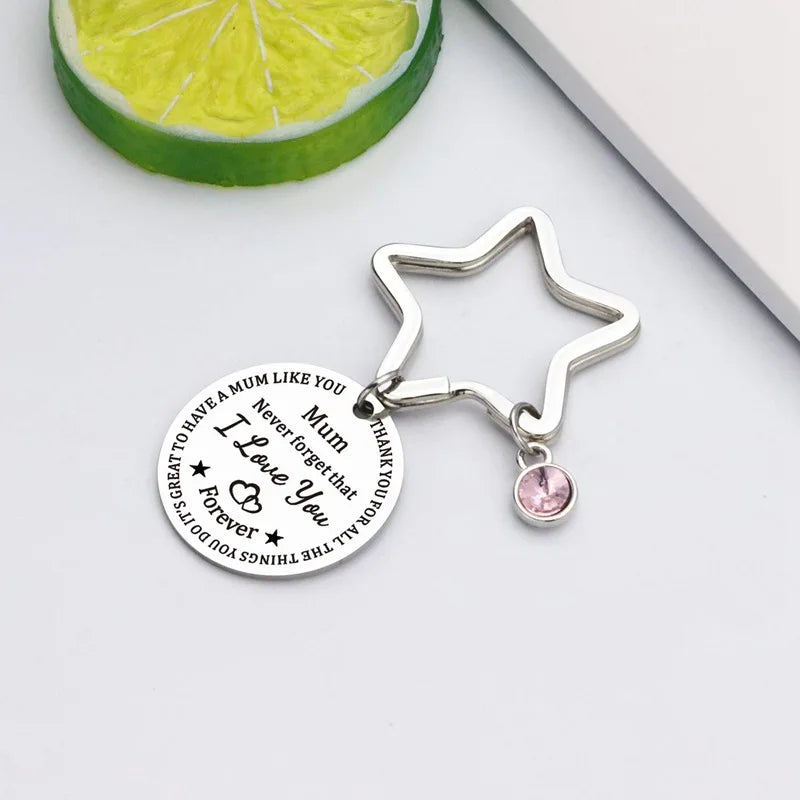 Mother's Day Mum Mother Daughter KeyChain Key Ring Stainless Steel Women Jewelry Accessories Fashion Pendant Gifts Forever