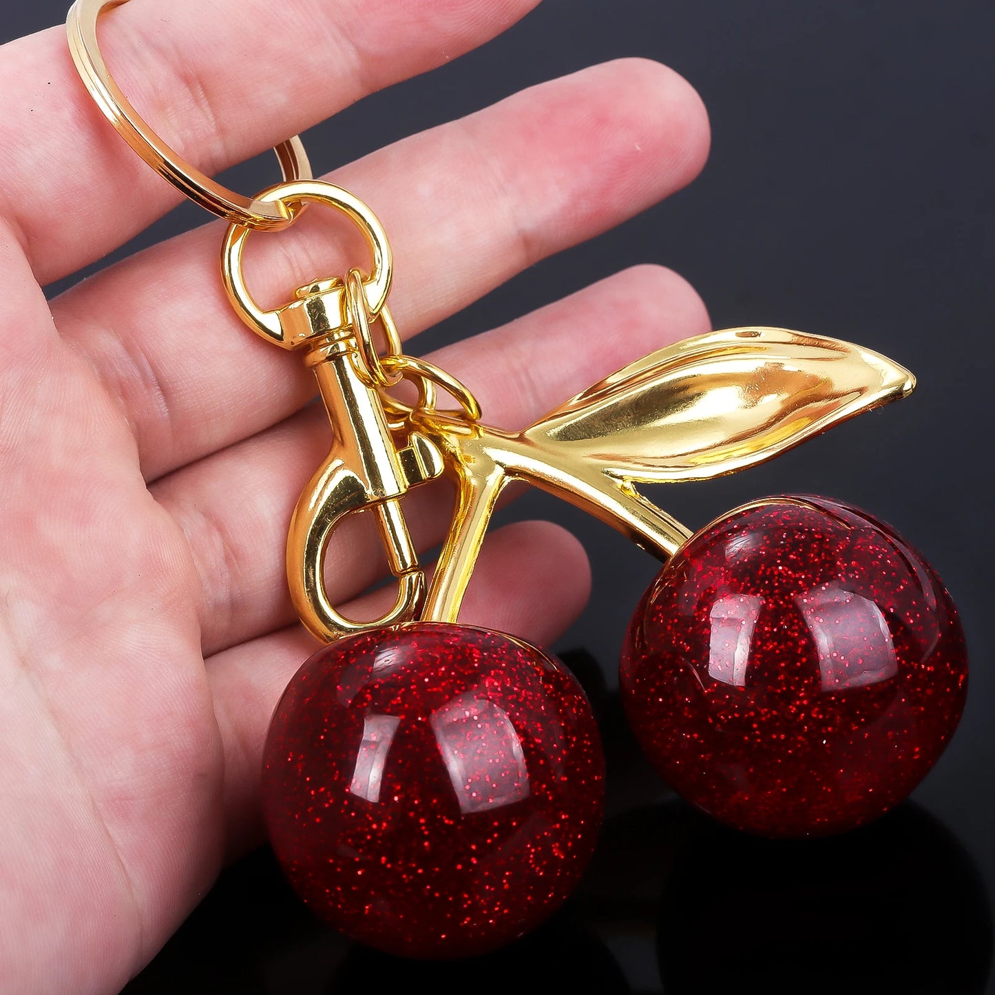 Handbag Pendant Keychain Crystal Cherry Car Accessories Gifts For Female Friends !!!