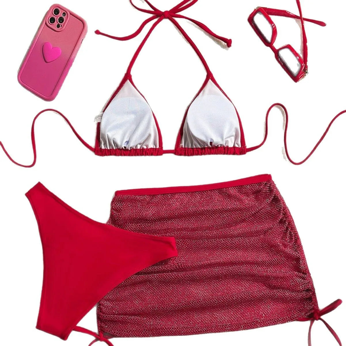 2025 New Bikini High-end Pure Desire Backless Swimsuit Women's Durable Hot Spring Swimsuit