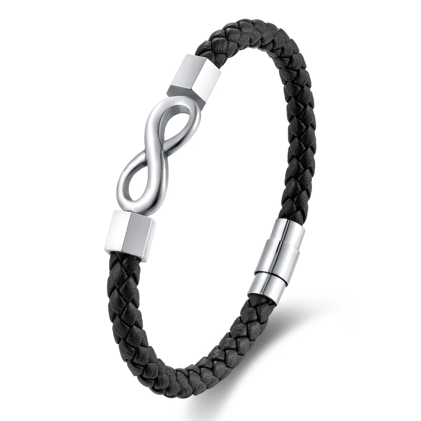 Stainless Steel Genuine Leather Men Bracelet Black/Brown Color Multi-Layers Accessories Jewelry For Male Female Couple Gift