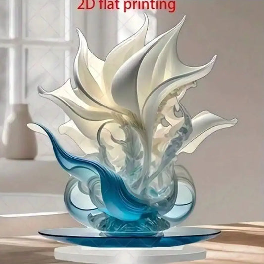 1 piece of elegant lily vase home and office decoration ornaments, white and blue designed dining table decorations