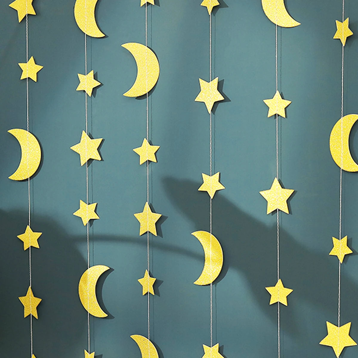 4-meter Ramadan star moon flower pendant flag party decoration scene wall layout 1 set 1 piece.