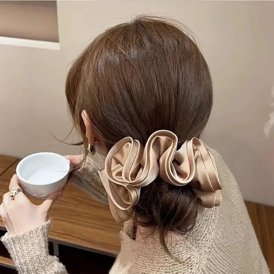 French Design Sense Fungus Hair Tie Satin Hair Tie For Women With Simple Temperament New Style Hair !!!