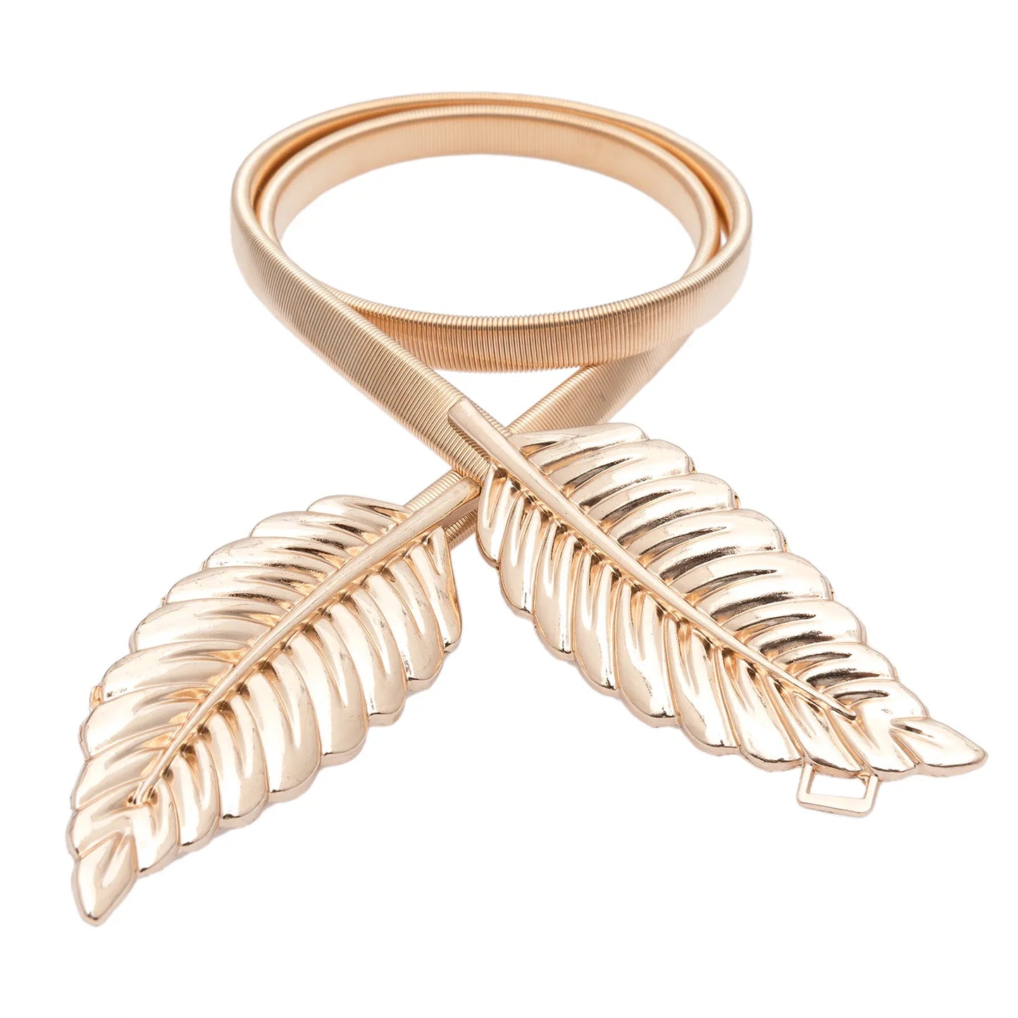 New Elastic Gold SIilver Chain Belt Women Metal Waistband Leaf Rose Stick Stretch Belt Dress Skirt Shirt Coat Clothes accessories