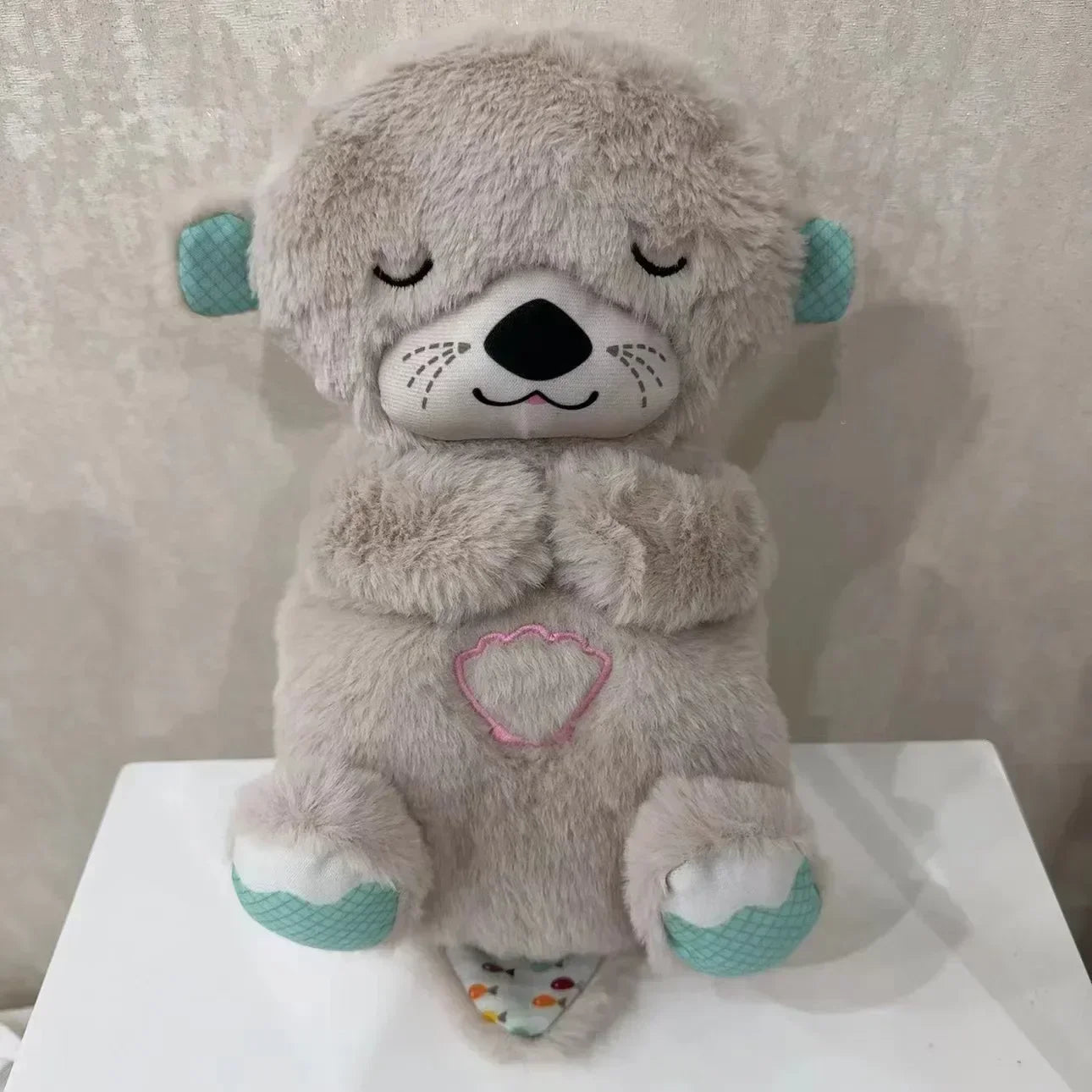 Breathing Otter Sleep and Playmate Otter Musical Stuffed Baby Plush Toy with Light Sound Newborn Sensory Comfortable Baby Gifts