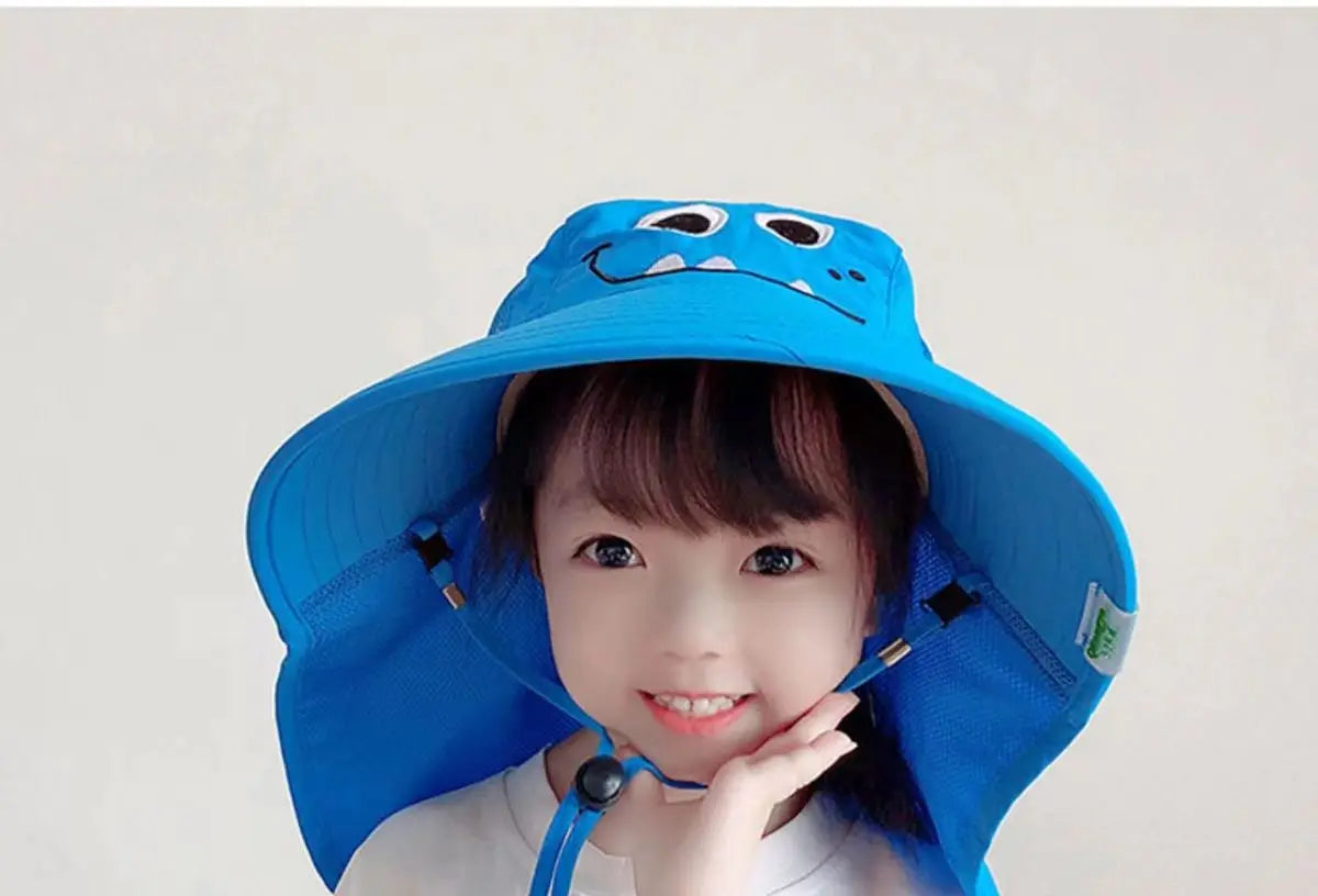 Kid Hat Summer Cap UV Protection Hats Beach Hats Large Brim Fisherman Hats