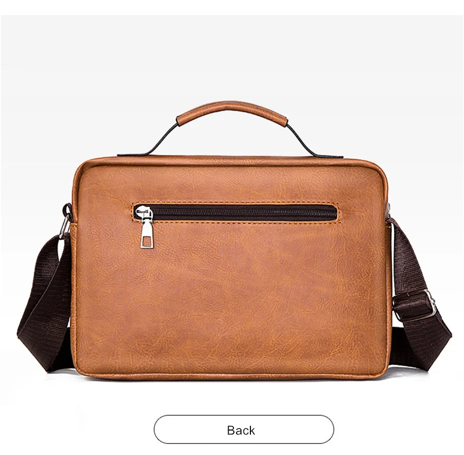 JEEP BULUO Brand Men's Crossbody Shoulder High Quality Tote Fashion Business Man Messenger Big Size PU Leather Bags