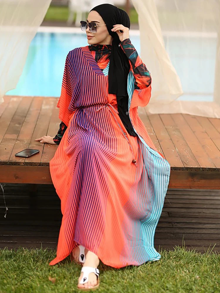 Burkini Cover Ups For Women Muslim Swimwear Modest Plus Size Swimsuit Swimming Suit  Islamic Fashion Long Sleeve Bathing Abaya
