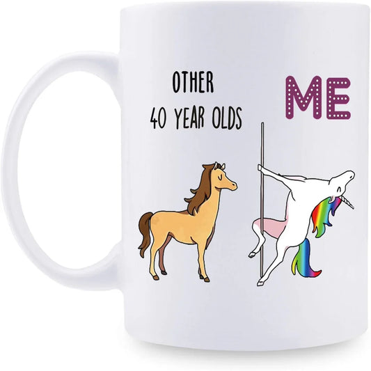 40th Birthday Gifts for Women Funny Birthday Christmas Gifts Novelty Coffee Mugs 11 oz