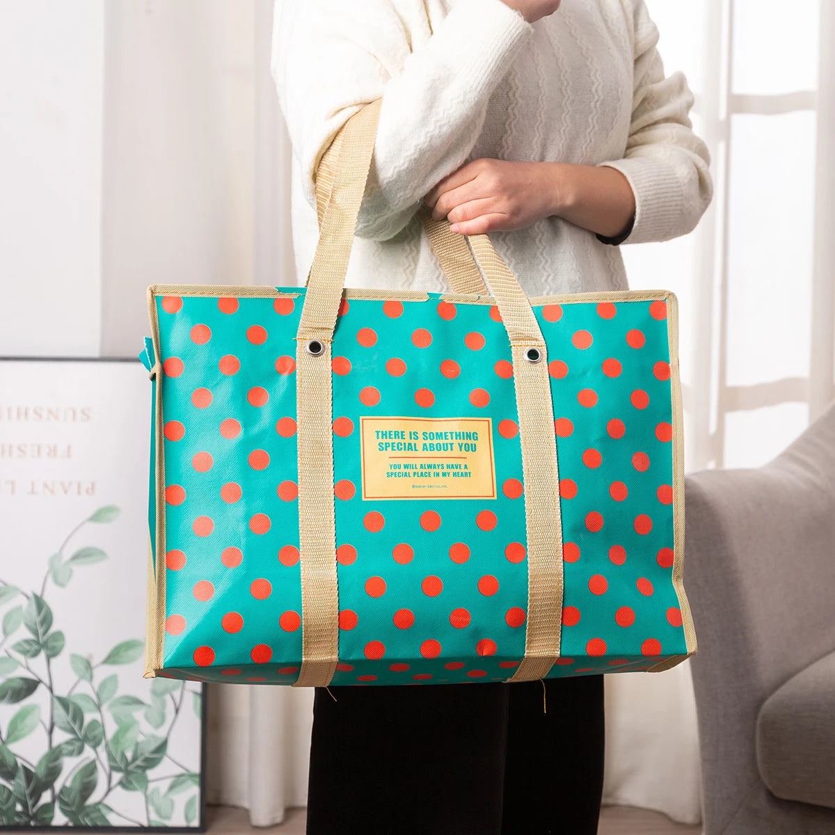 Oversized Duffle Moving House Storage Bag Woven Big Travel Quilt Clothes Waterproof Film Large Capacity Shipping Bag