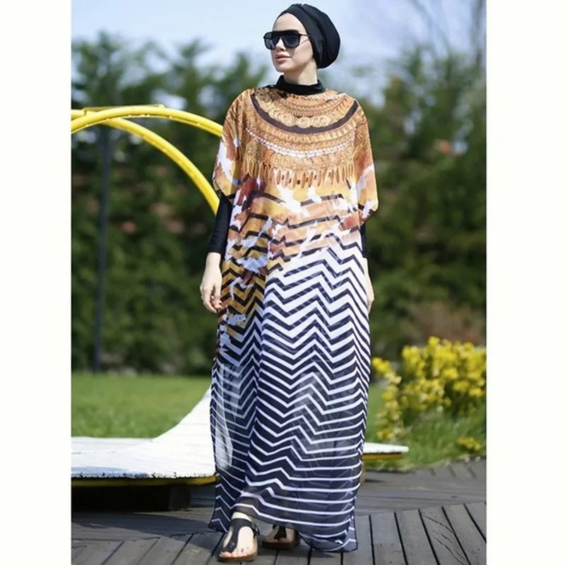 Burkini Cover Ups For Women Muslim Swimwear Modest Plus Size Swimsuit Swimming Suit  Islamic Fashion Long Sleeve Bathing Abaya