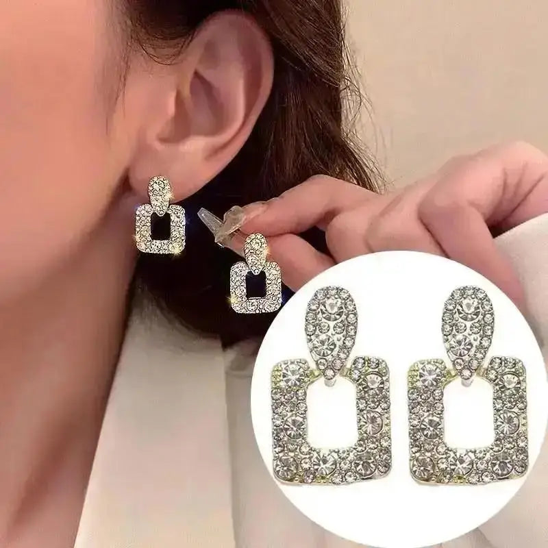 925 Silver Needle Korean Fashion Pearl Tassel Earrings For Women Jewelry Trending New Luxury Women's Zircon Pearl Earrings