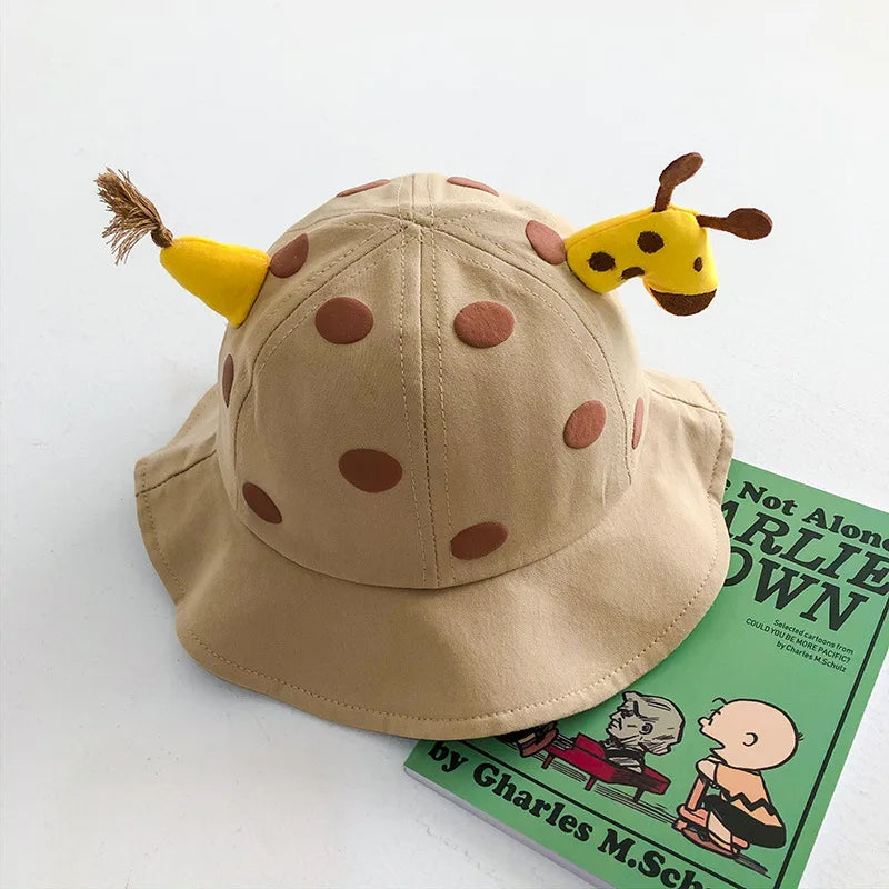 Niedlichen Cartoon Baby Eimer Hut Jungen Mädchen Im Freien Sonnenschirm Fischer Kappe Baumwolle Atmungsaktiv Kinder Becken Kappe Kinder Sonnenblenden 아기모자