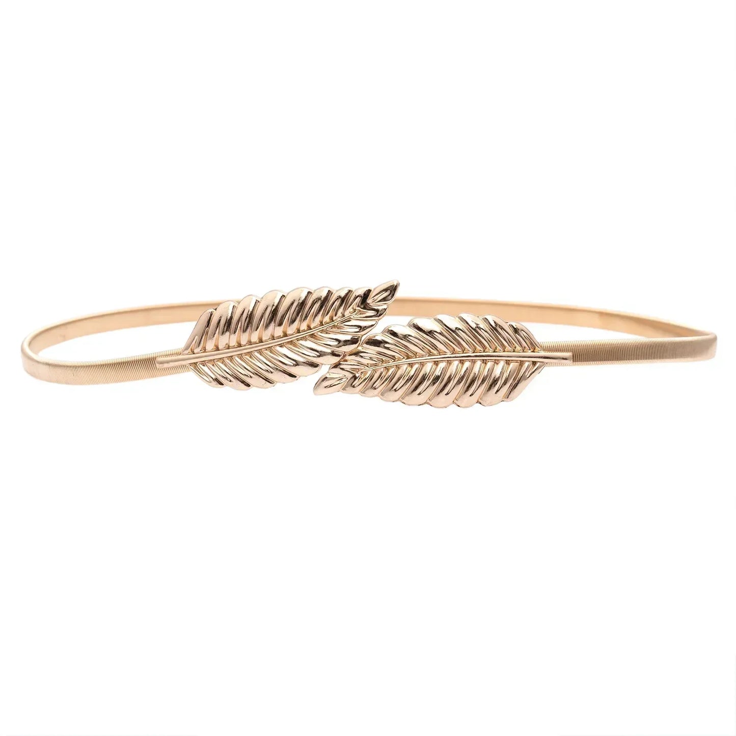 New Elastic Gold SIilver Chain Belt Women Metal Waistband Leaf Rose Stick Stretch Belt Dress Skirt Shirt Coat Clothes accessories