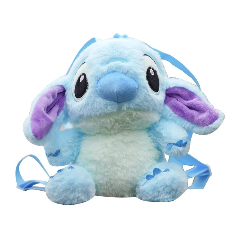 Lilo&Stitch Stitch Plush Backpack Blue Pink Cute Cartoon Skin Friendly Soft Outdoor Backpack Lightweight Children Birthday Gifts