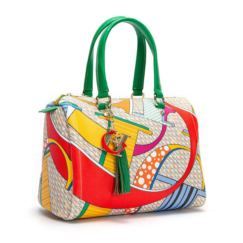 Jacquard Colorful Women's Commuting Crossbody BagFashionable and Luxury Design Spring 2024 New Women's Handbag