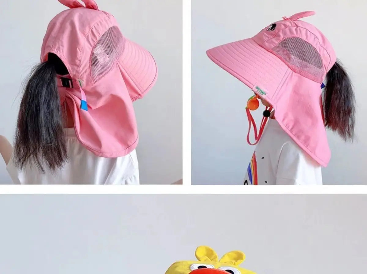 Kid Hat Summer Cap UV Protection Hats Beach Hats Large Brim Fisherman Hats