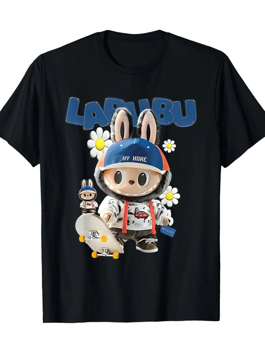 Funny Labubu Lover Cute Labubu Party Women T-Shirt Cute Character Tshirt Graphic Women Shirt