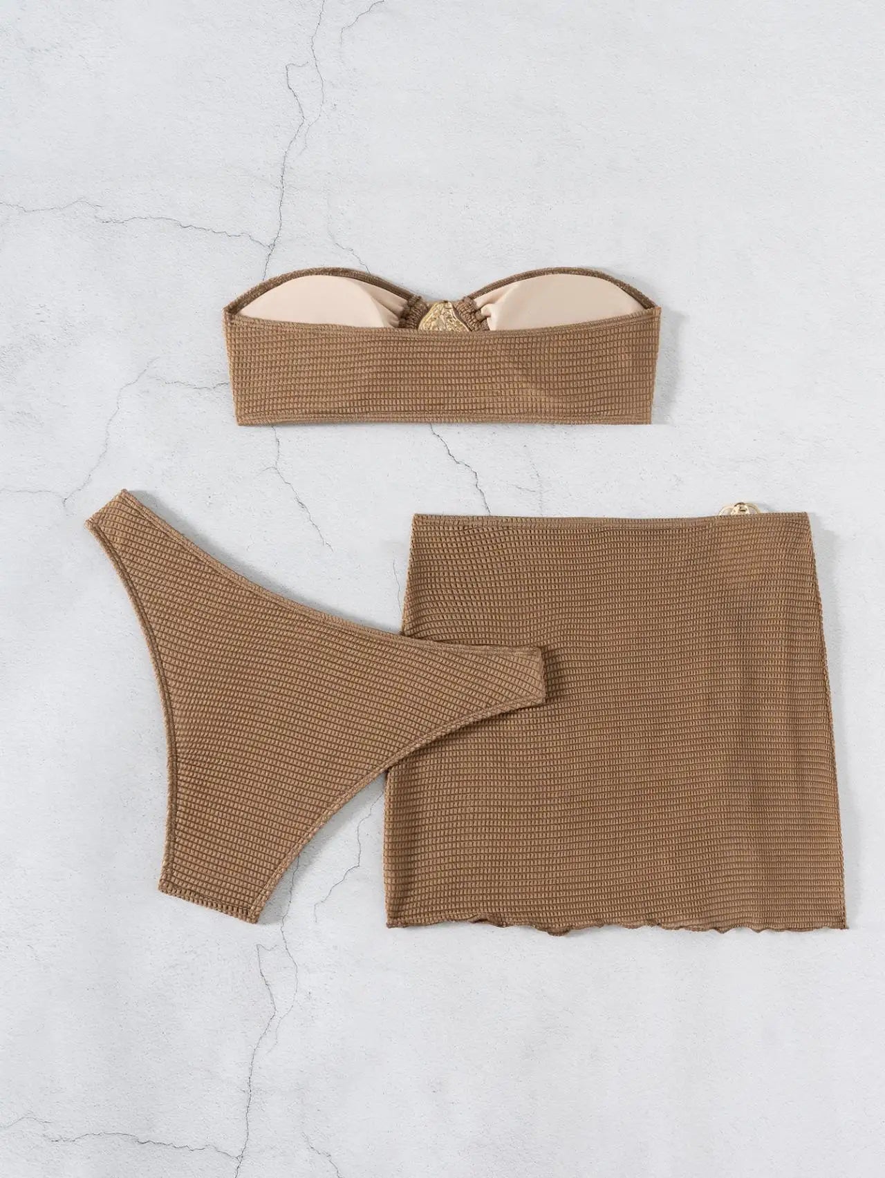 2025 New Bikini Baby Hot Spring Resort Beach Three Piece Split Swimsuit Skirt Bikini