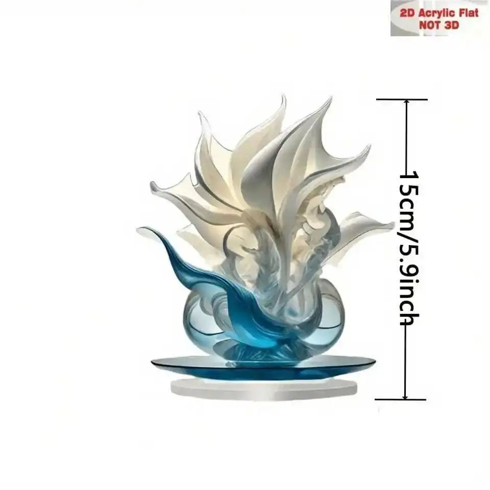 1 piece of elegant lily vase home and office decoration ornaments, white and blue designed dining table decorations