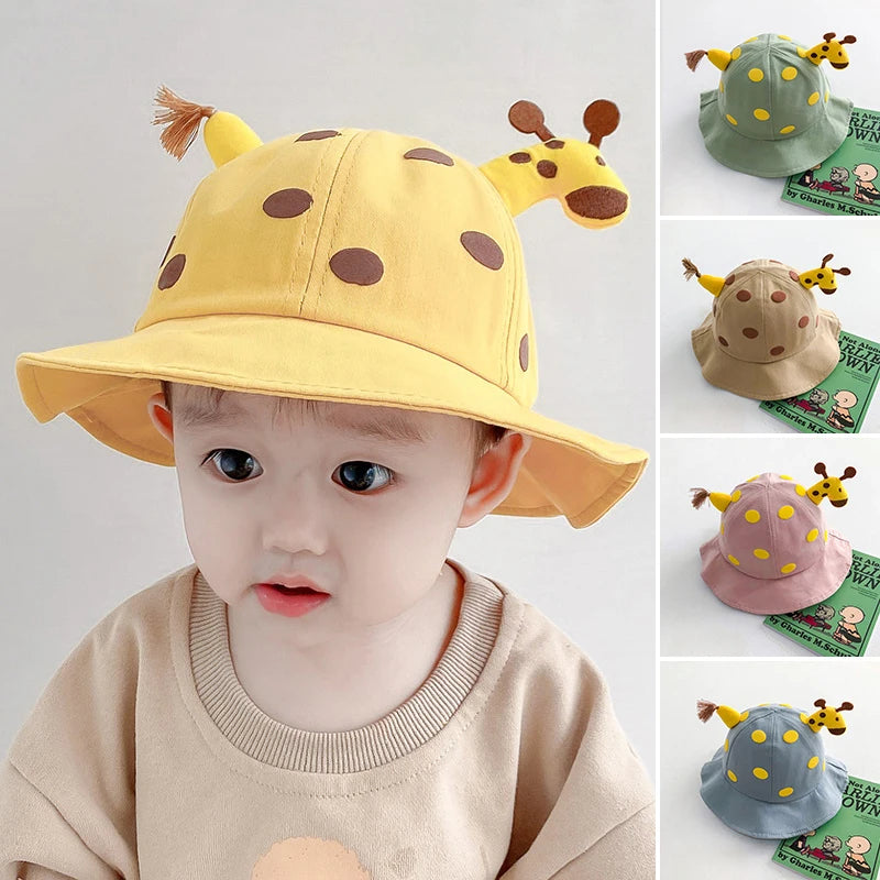 Niedlichen Cartoon Baby Eimer Hut Jungen Mädchen Im Freien Sonnenschirm Fischer Kappe Baumwolle Atmungsaktiv Kinder Becken Kappe Kinder Sonnenblenden 아기모자