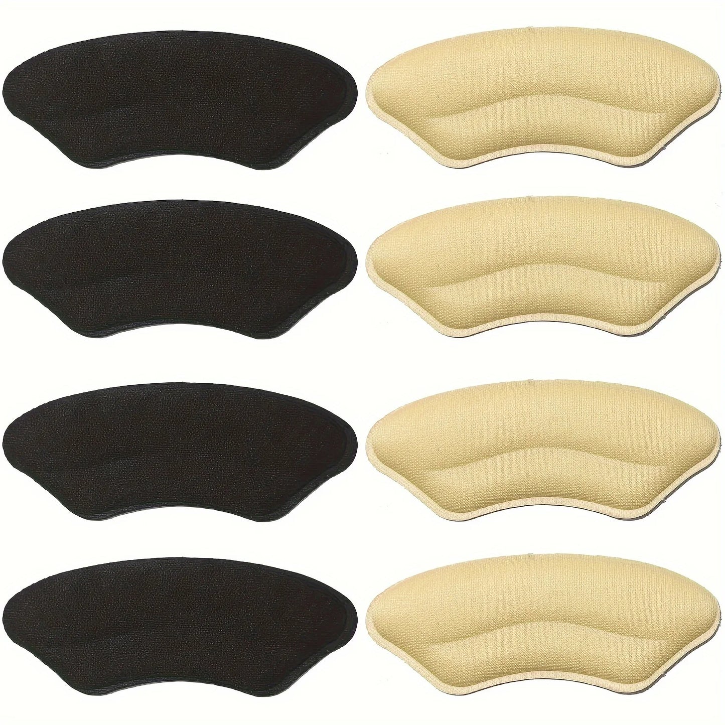 8-Pack Heel Pads for Too Big Shoes Self-Adhesive Heel Protectors Heel Inserts Improve Shoe Fit And Comfort Prevent Heel Slippage