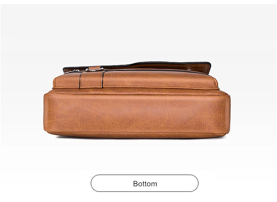 JEEP BULUO Brand Men's Crossbody Shoulder High Quality Tote Fashion Business Man Messenger Big Size PU Leather Bags