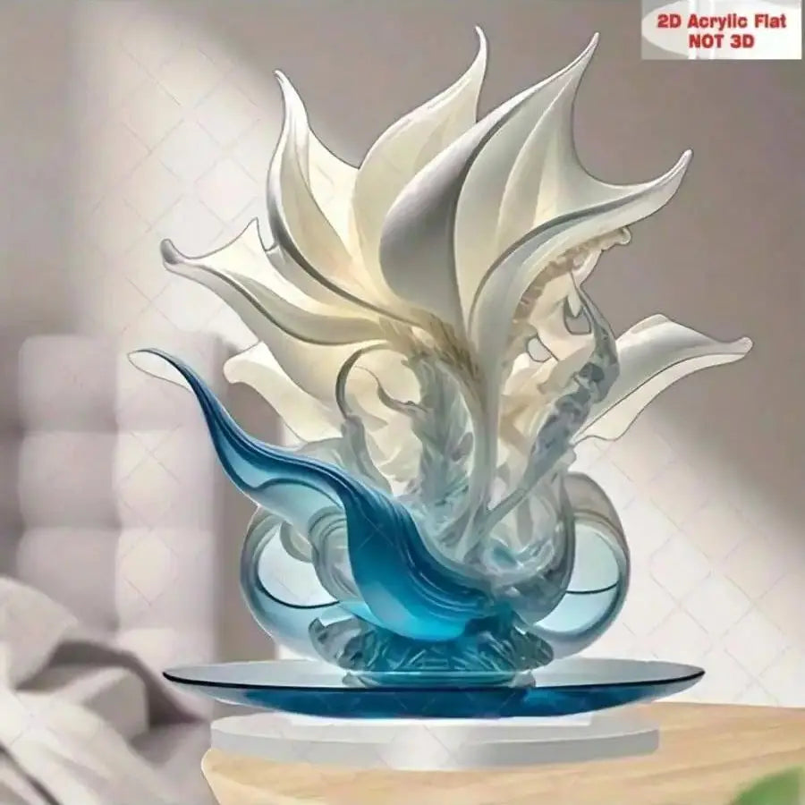 1 piece of elegant lily vase home and office decoration ornaments, white and blue designed dining table decorations